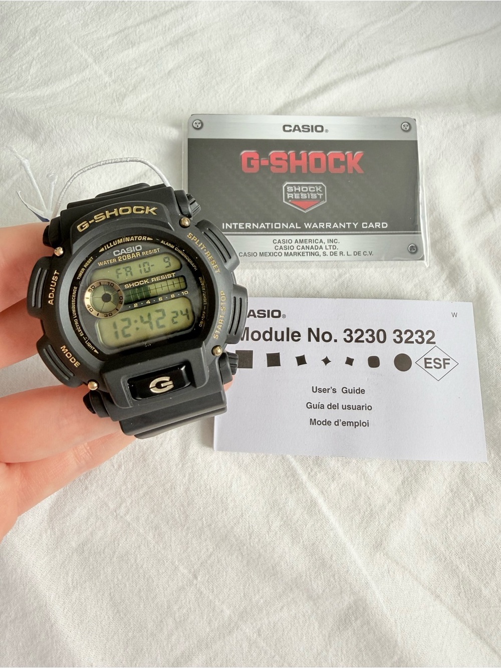 Casio G-Shock Black with Silver Back Stainless Steel Caseback